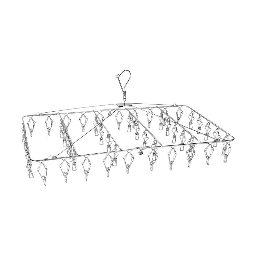 折りたたみ式ステンレスピンチハンガー 角型 48ピンチ SHS-48F【代引不可】【北海道・沖縄・離島配送不可】