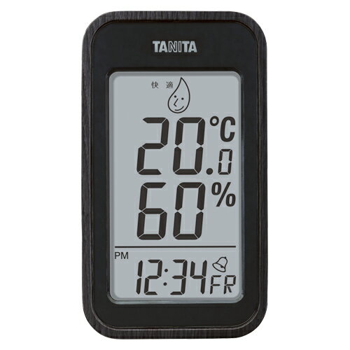 （まとめ買い）タニタ デジタル温湿度計 ブラック TT-572BK 〔3個セット〕【北海道・沖縄・離島配送不可】