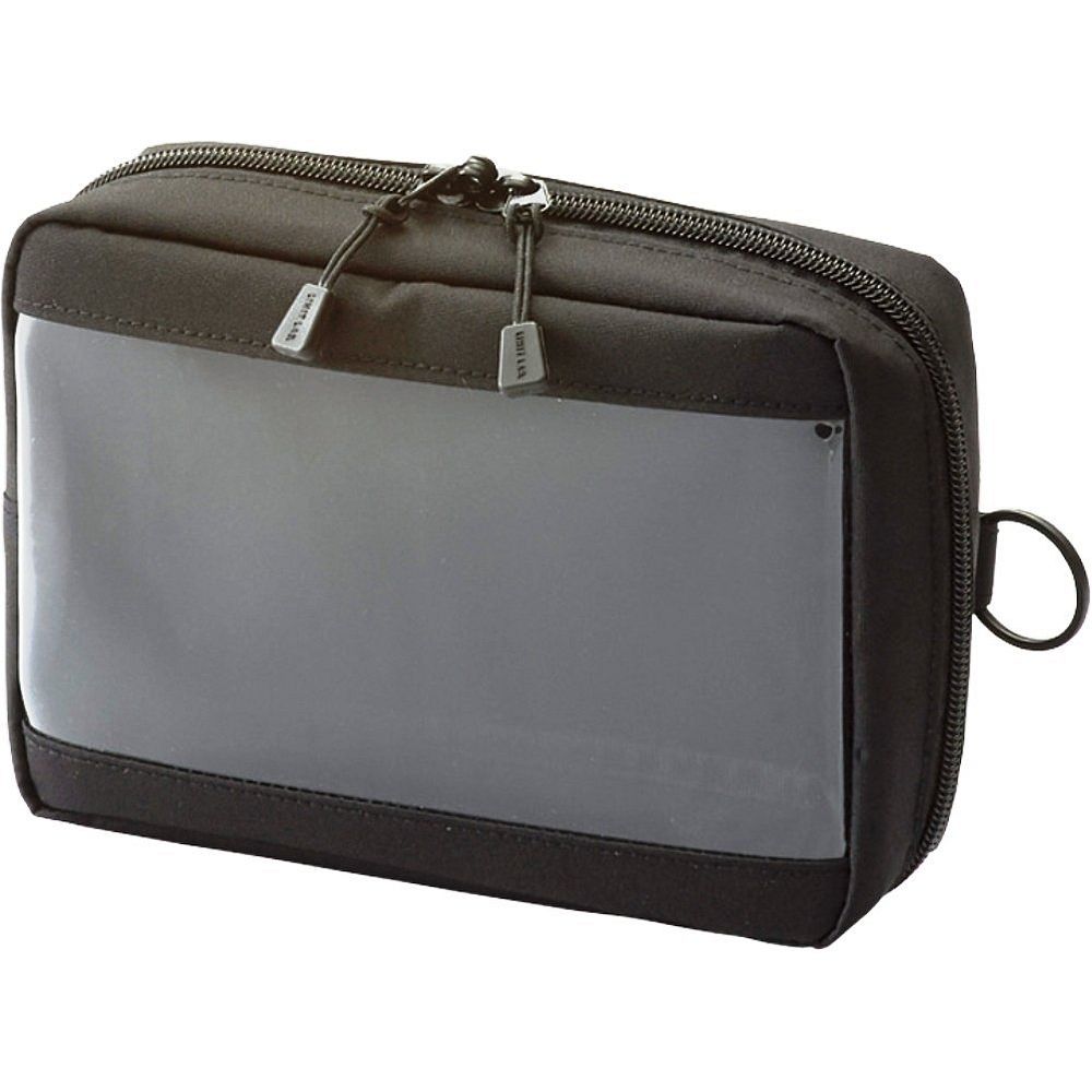 (まとめ買い)リヒトラブ クリヤーボックスポーチ A6 ブラック F-7582-24 〔3個セット〕【北海道・沖縄・離島配送不可】