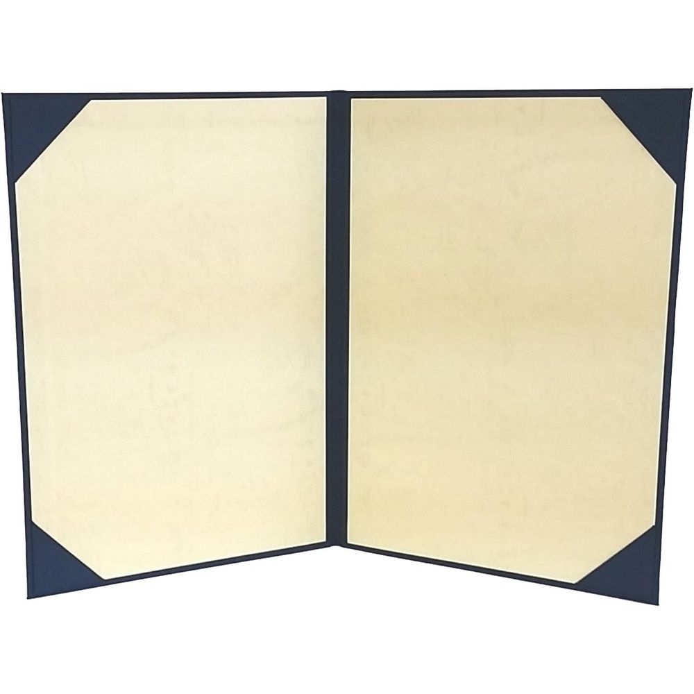 美濃商会 証書ファイル 布 紺 A3用 パッドなし 9272-02 【北海道・沖縄・離島配送不可】