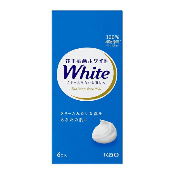 (まとめ買い)花王 花王石鹸ホワイト 普通サイズ 6コ入箱 430359 〔5箱セット〕 【北海道・沖縄・離島配送不可】