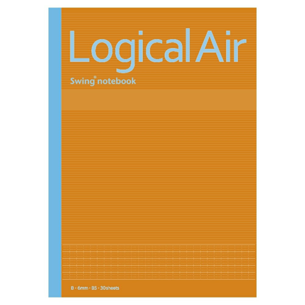 【メール便発送】ナカバヤシ ロジカル・エアーノート B5 B罫 30枚 オレンジ ノ-B546B-OR