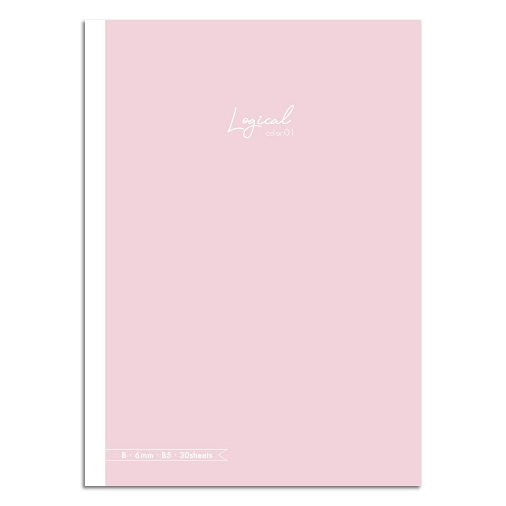 【メール便発送】ナカバヤシ スイング・ロジカルカラーノート セミB5 B罫 ピンク1 NB504B-P1