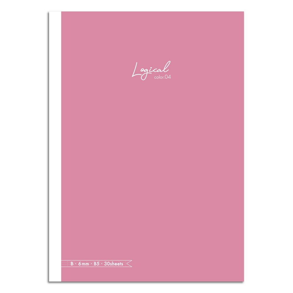 (まとめ買い)ナカバヤシ スイング・ロジカルカラーノート セミB5 B罫 ピンク4 NB504B-P4 〔10冊セット〕 【北海道・沖縄・離島配送不可】