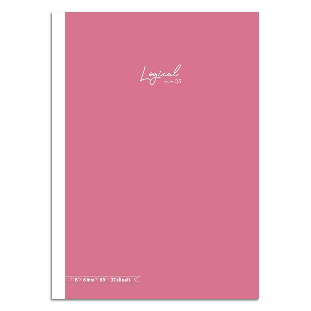 (まとめ買い)ナカバヤシ スイング・ロジカルカラーノート セミB5 B罫 ピンク5 NB504B-P5 〔10冊セット〕 【北海道・沖縄・離島配送不可】