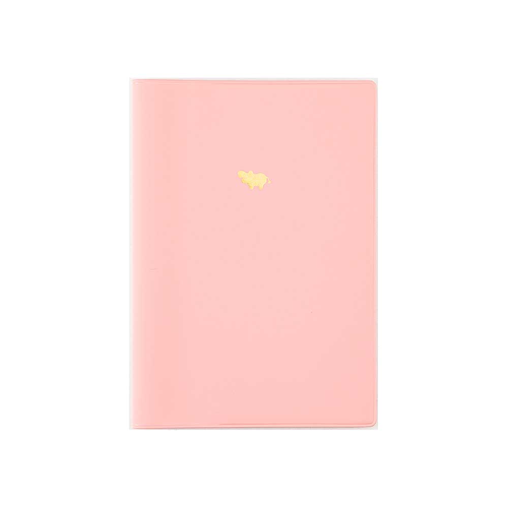 (まとめ買い)ナカバヤシ ヒポポシリーズ A6カバーノート(ノート付き) ピンク HPP-A61AC-P 〔5冊セット〕 【北海道・沖縄・離島配送不可】