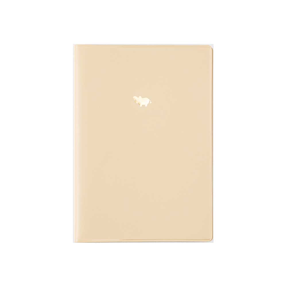 (まとめ買い)ナカバヤシ ヒポポシリーズ A6カバーノート(ノート付き) ベージュ HPP-A61SC-IV 〔5冊セット〕 【北海道・沖縄・離島配送不可】