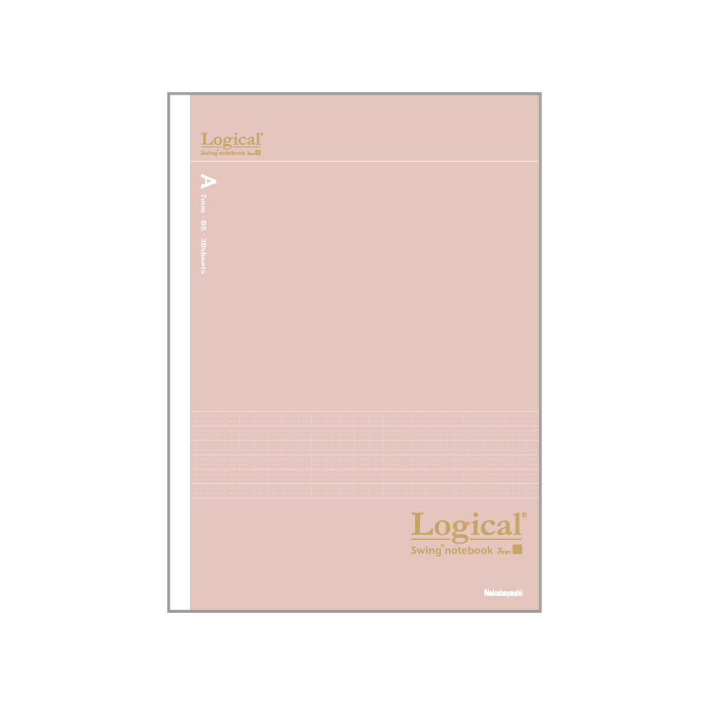 (まとめ買い)ナカバヤシ スイング・ロジカルノート 単品 30枚 A罫 シャイニーカラー レッド NB518A-R 〔10冊セット〕 【北海道・沖縄・離島配送不...