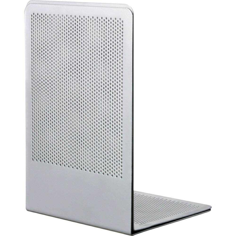 ナカバヤシ ブックエンド Pタイプ Lサイズ 2枚組 シルバーメタリック BE-P301SM 【北海道・沖縄・離島配送不可】