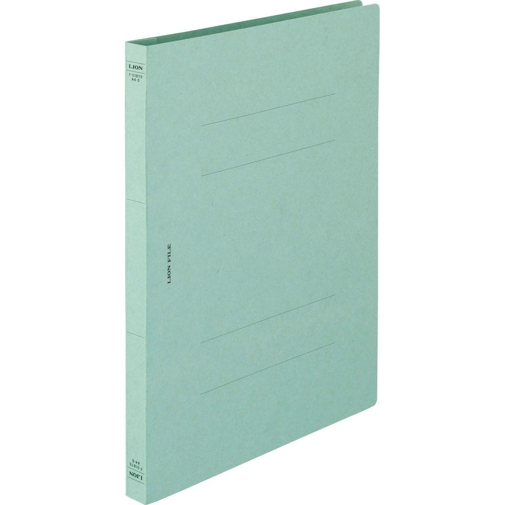 （まとめ買い）ライオン事務器 間伐材フラットファイル A4タテ 180枚収容 背幅21mm F-518TS 水 101-03 ..
