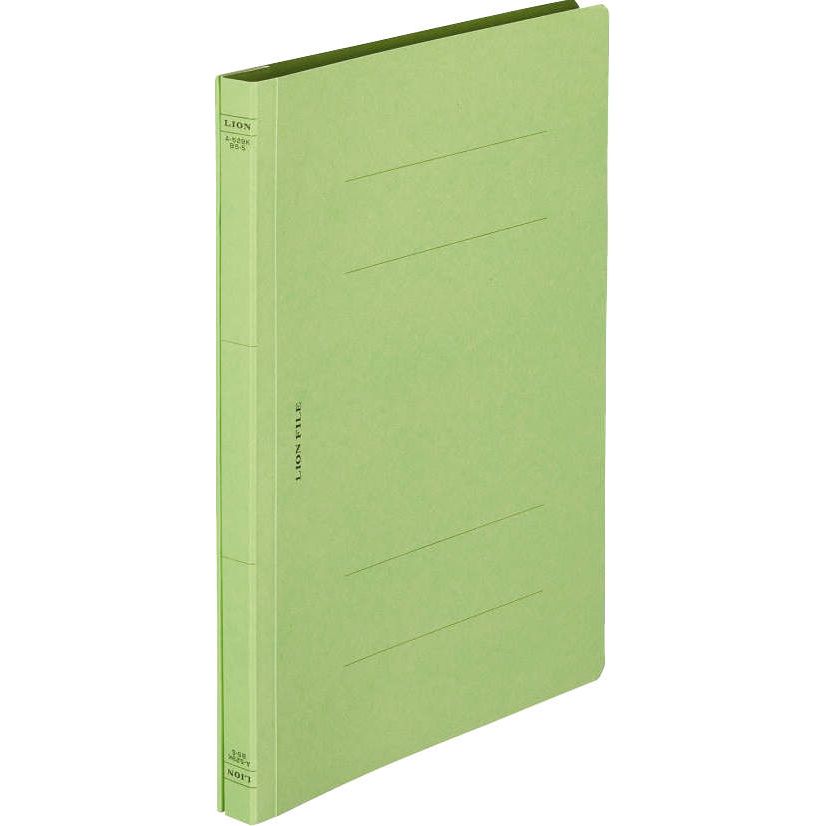 (まとめ買い)ライオン事務器 フラットファイル 樹脂押え具 B5タテ 150枚収容 背幅18mm A-529K B5S 緑 103-74 〔10冊セット〕 【北海道・沖縄・離島配送不可】