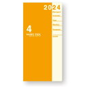 【メール便発送】ダイゴー 手帳 2024年4月始まり ハンディピック 1ヶ月横罫 薄型 手帳（ラージ）サイズ オレンジ E1184