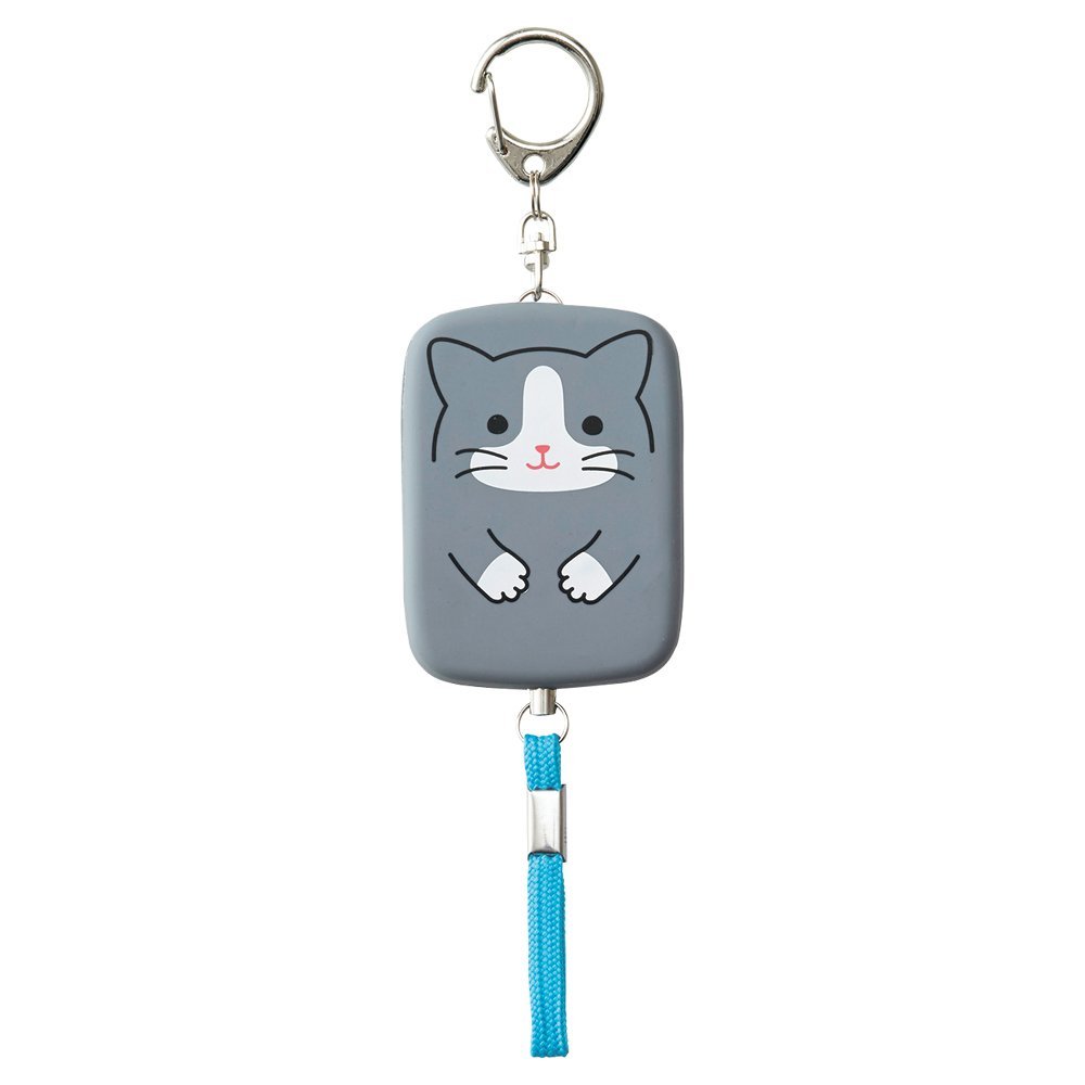 【メール便発送】リヒトラブ SMART FIT PuniLabo 防犯ブザー ハチワレネコ A-7718-4【代引不可】