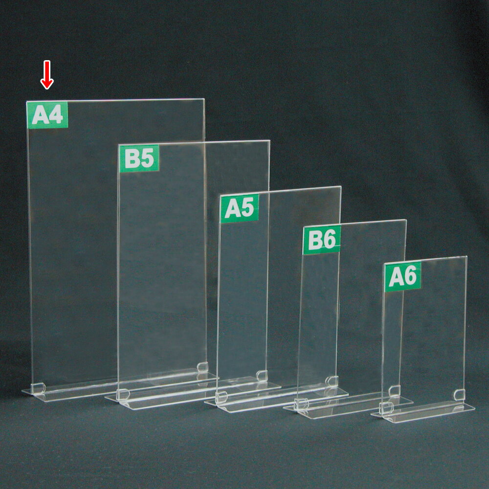 ササガワ T型カード立て A4タテ 1枚入 32-4659 【北海道・沖縄・離島配送不可】