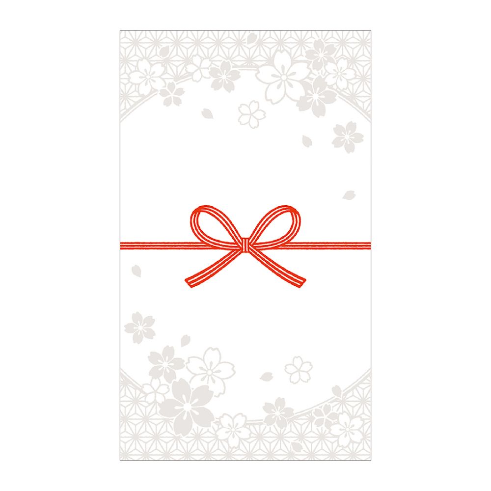 （まとめ買い）ササガワ ポチ袋 結びポチ 五型 桜華(おうか) 3枚入 5-3879 〔×5〕 【北海道・沖縄・離..