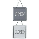 (まとめ買い)ササガワ 営業表示板 サインプレート アクリル灰 OPEN/CLOSED 1枚入 37-6100 〔×3〕 【北海道・沖縄・離島配送不可】