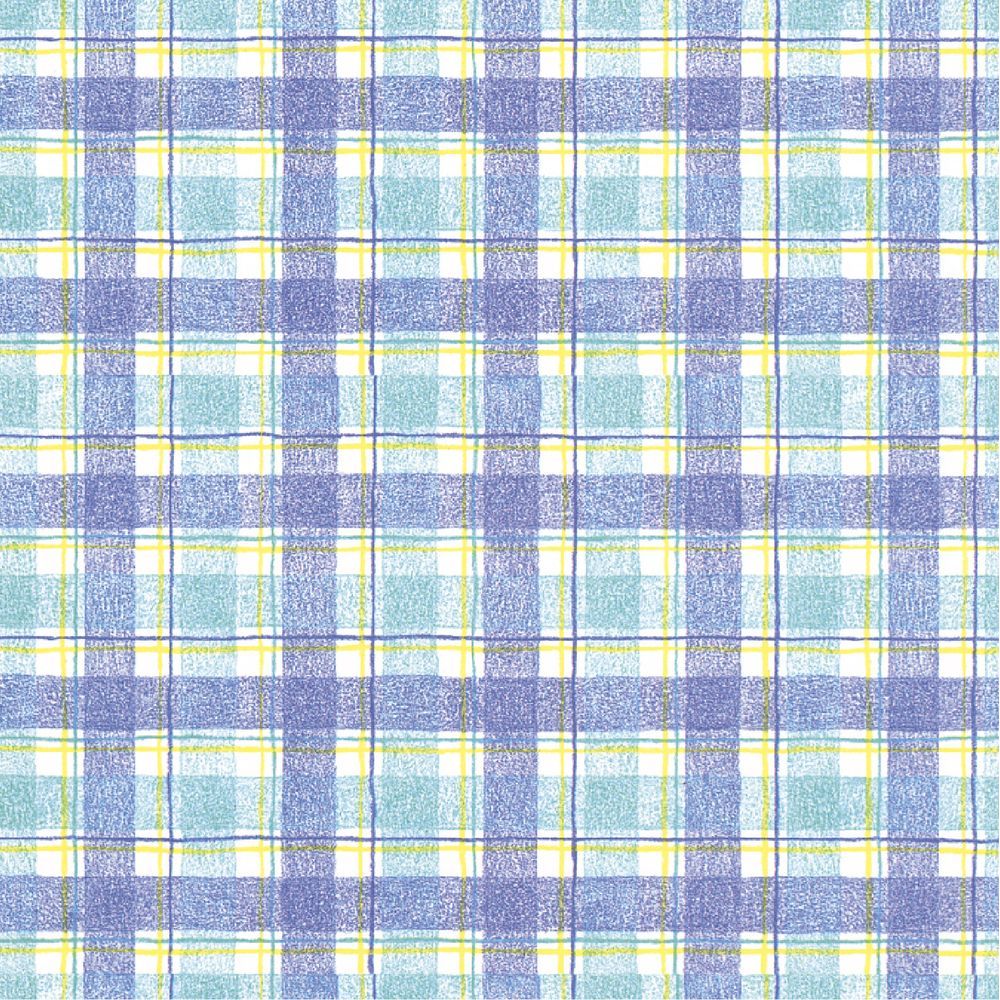 (まとめ買い)ササガワ 包装紙 チェック柄 タータンチェック ブルー 半才判 50枚入 49-1157 〔×3〕 【北海道・沖縄・離島配送不可】