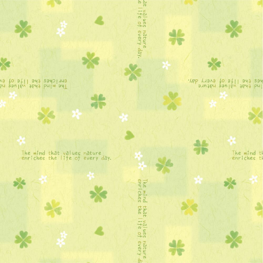 (まとめ買い)ササガワ 包装紙 花柄 ハッピークローバー 半才判 50枚入 49-1514 〔×3〕 【北海道・沖縄・離島配送不可】