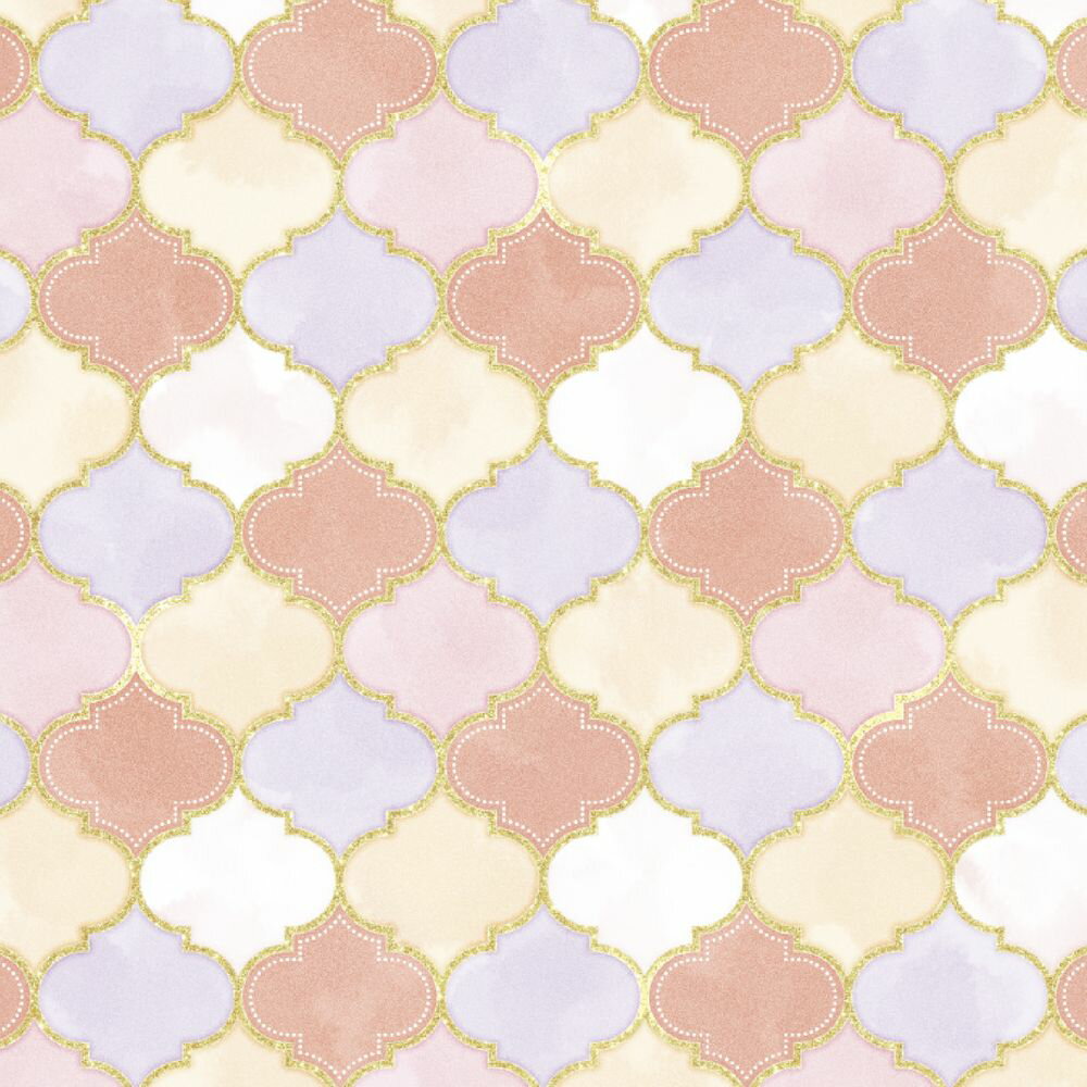 ササガワ 包装紙 ファンシー・バラエティ柄 モロッカンピンク 半才判 50枚入 49-1444 【北海道・沖縄・離島配送不可】