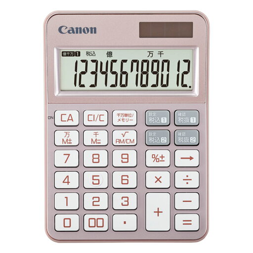 (まとめ買い)キヤノン 純正 カラフル電卓 ミニ卓上 12桁 ピンクゴールド KS-126WUV-PG 〔3個セット〕 【北海道・沖縄・離島配送不可】 (まとめ買い)キヤノン 純正 カラフル電卓 ミニ卓上 12桁 ピンクゴールド KS-126WUV-PG 〔3個セット〕 【北海道・沖縄・離島配送不可】