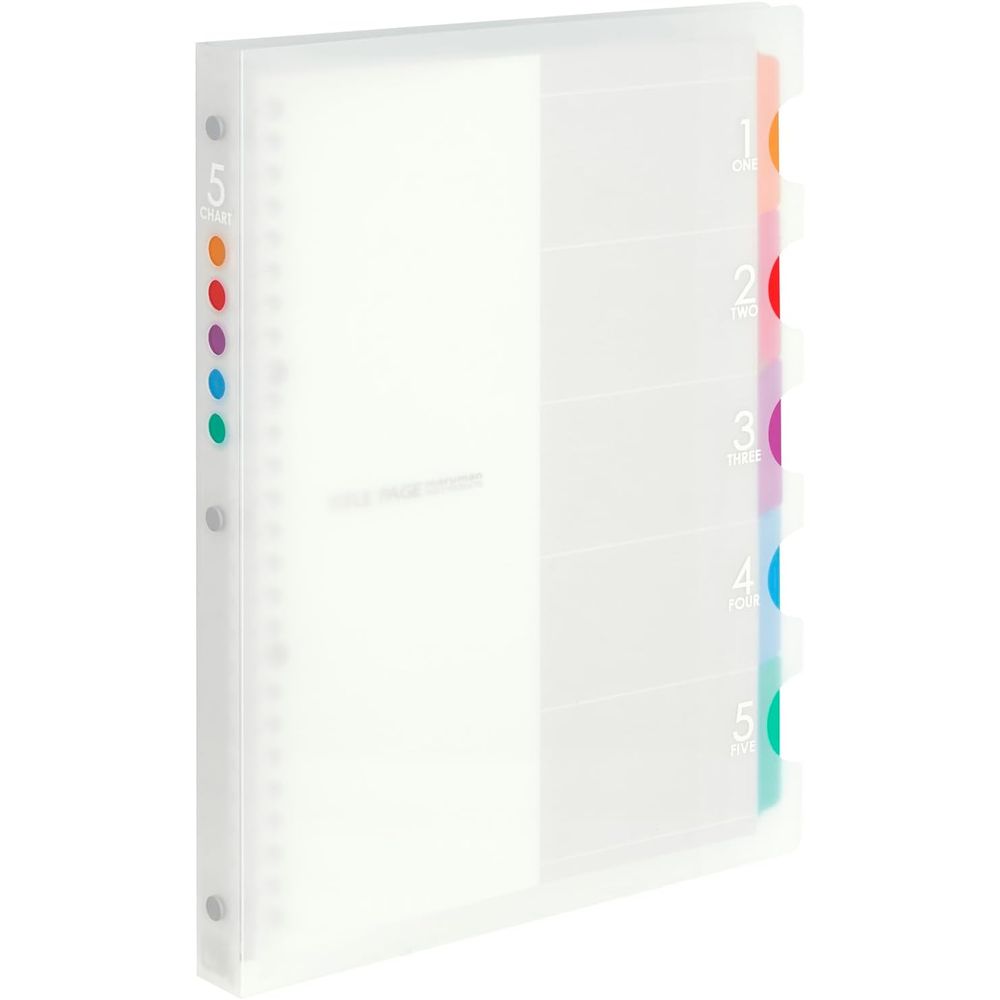 （まとめ買い）マルマン プラスチックバインダー ファイブチャート B5 26穴 クリア F906 〔4冊セット〕 【北海道・沖縄・離島配送不可】