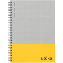 (まとめ買い)マルマン ノート ウトカ A5 4mm方眼罫 90枚 イエロー N460-04 〔5冊セット〕 【北海道・沖縄・離島配送不可】