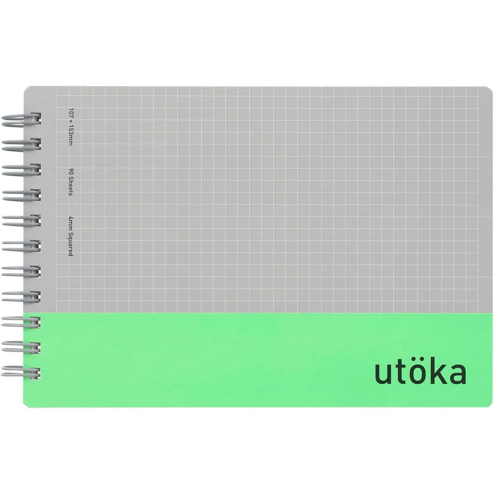 【メール便発送】マルマン ノート ウトカ ポケットサイズ 90枚 ライトグリーン N461-33