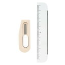 【メール便発送】プラス チームデミ 単品 カッター+ルーラー定規 くるみ TD-001CR