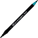 (まとめ買い)呉竹 カラー筆ペン ZIG Art & Graphic Twin PERSIAN GREEN ペルシアングリーン TUT-80-035 〔3本セット〕 【北海道・沖縄・離島配送不可】