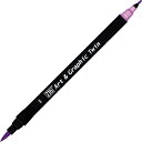 (まとめ買い)呉竹 カラー筆ペン ZIG Art & Graphic Twin LIGHT VIOLET ライトバイオレット TUT-80-060 〔3本セット〕 【北海道・沖縄・離島配送不可】