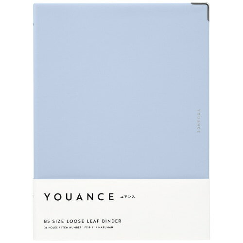 【メール便発送】マルマン バインダー ファイルノート ユアンス A5 20穴 ブルーグレー F416-41