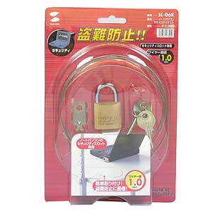（まとめ買い）サンワサプライ パソコンセキュリティキット SL-06K 〔×3〕 【北海道・沖縄・離島配送不..