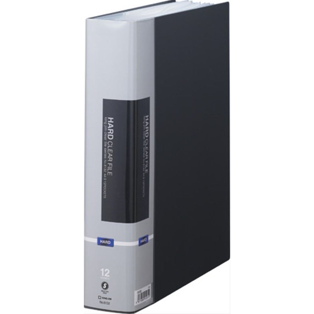 丈夫なポケットで厚みのある冊子や書類などの整理・保管に最適。オフィス・家庭・学校でビジネス資料、企画書、商品カタログ、各種パンフレットなどの収納に最適。寸法：高さ 311mm ×幅 239mm × 背幅/奥行き 57mmサイズ A4　タテ型適正収納枚数12ポケット（6枚）枚