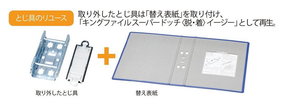 キングジム キングファイルスーパードッチ脱着イージー替表紙 A3E 青 3405EAHアオ...
