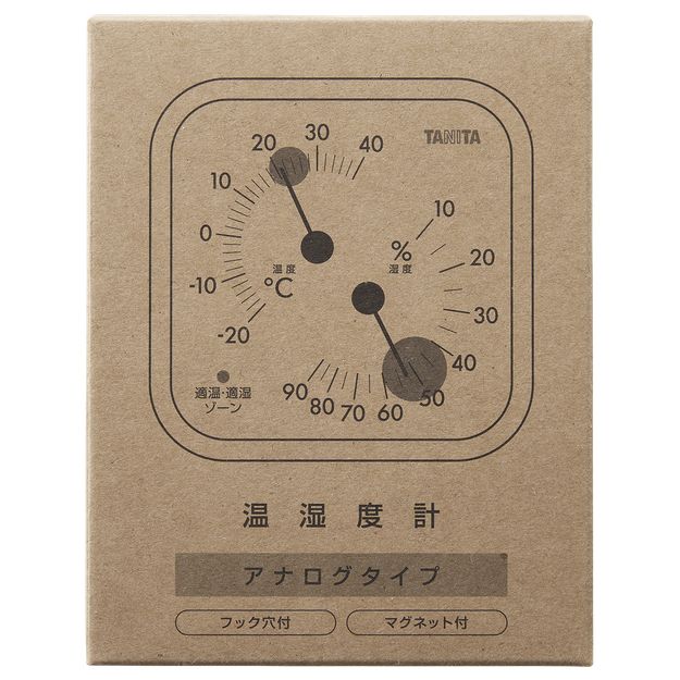 タニタ アナログ温湿度計 木目調 ブラウンウッド TT-590-BR 【北海道・沖縄・離島配送不可】 [3]