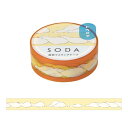 (まとめ買い)キングジム SODA 透明マスキングテープ ヒナタボッコ 幅15mm×長さ3m CMT15-018 〔3個セット〕 【北海道・沖縄・離島配送不可】