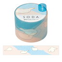 (まとめ買い)キングジム SODA 透明マスキングテープ ミズアソビ 幅30mm×長さ3m CMT30-020 〔3個セット〕 【北海道・沖縄・離島配送不可】
