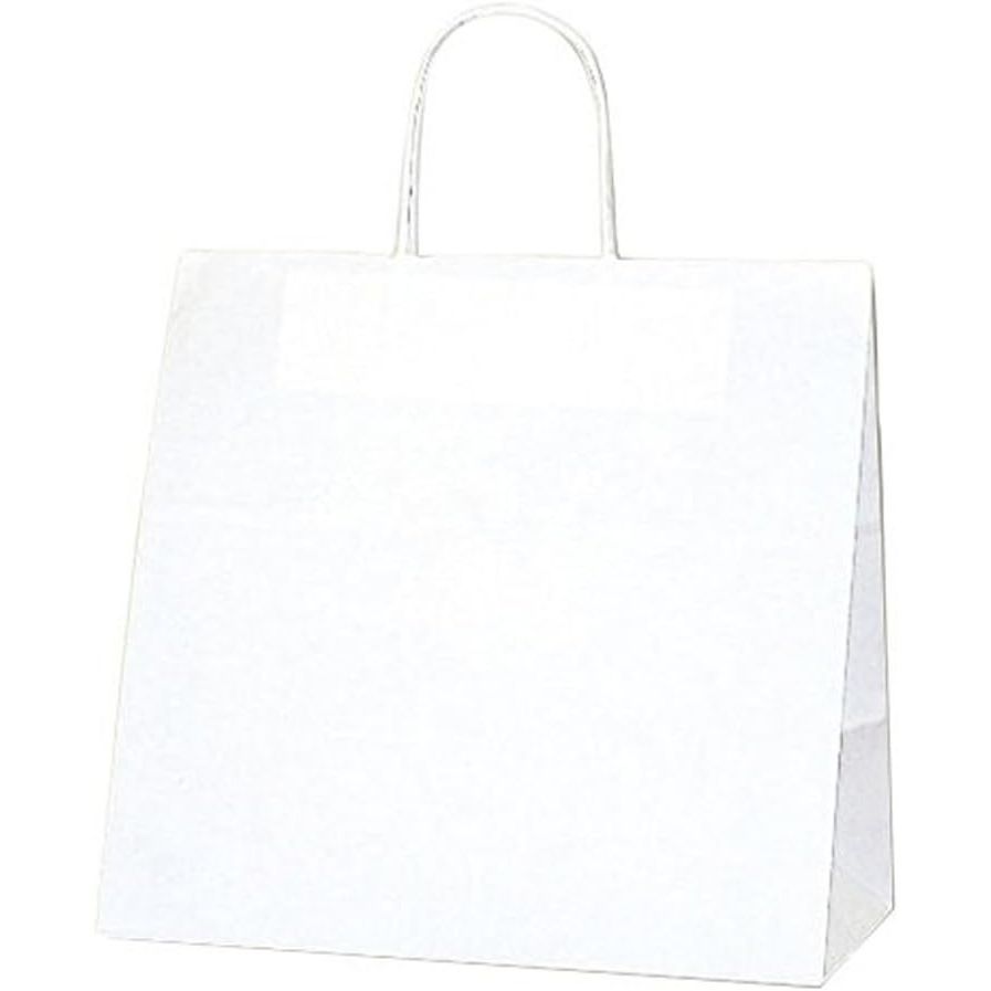 シモジマ HEIKO 手提げ紙袋 25チャームバッグ 25CB 30-3 晒白無地 50枚 幅300×マチ180×高290mm 003267110 【北海道・沖縄・離島配送不可】