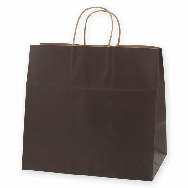 （まとめ買い）シモジマ HEIKO 手提げ紙袋 25チャームバッグ 25CB 34-1 未晒 焦茶C 50枚 幅340×マチ220×高320mm 003269406 〔×3〕 【北海道・沖縄・離島配送不可】