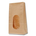 シモジマ HEIKO 紙袋 角底袋 窓付袋(内側ラミネート) No.6 未晒無地 50枚 幅150×マチ90×高280mm 004080601 【北海道・沖縄・離島配送不可】