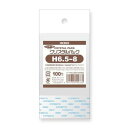 (まとめ買い)シモジマ HEIKO OPP袋 クリスタルパック H6.5-8 (ヘッダー付き) 100枚 幅65×高80+30+30mm 006745900 〔×3〕 【北海道・沖縄・離島配送不可】
