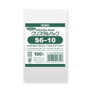 (まとめ買い)シモジマ HEIKO OPP袋 クリスタルパック S6-10 (テープなし) 100枚 幅60×高100mm 006750700 〔×10〕 【北海道・沖縄・離島配送不可】