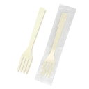 (まとめ買い)シモジマ HEIKO プラスチックフォーク 16cm 個包装 アイボリー 100本 004513003 〔×3〕 【北海道・沖縄・離島配送不可】