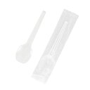 (まとめ買い)シモジマ HEIKO プラスチックスプーン 10cm 個包装 透明 100本 004513007 〔×5〕 【北海道・沖縄・離島配送不可】