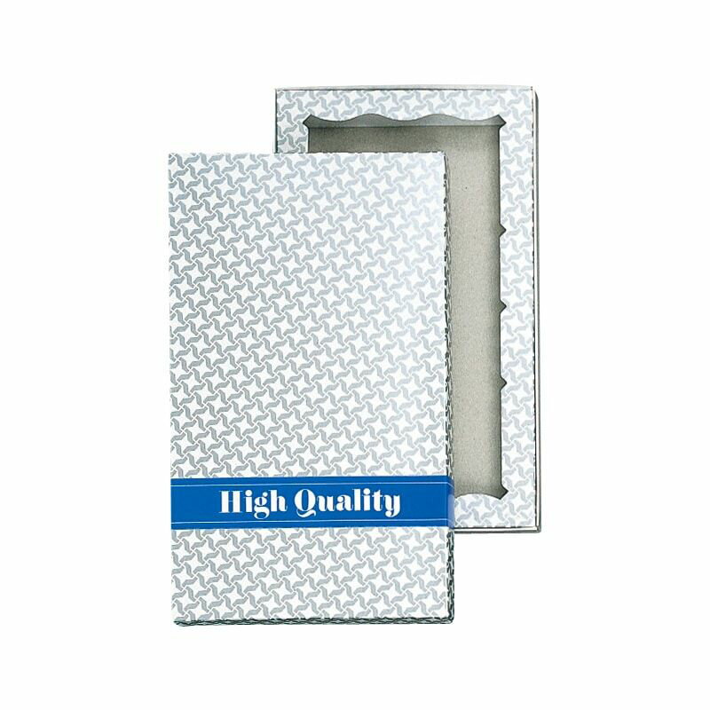 (まとめ買い)シモジマ HEIKO 箱 洋品箱 H-2(タオル2本用) チドリ銀 50枚 内寸155×265×高22mm ギフトボックス 006804400 〔...