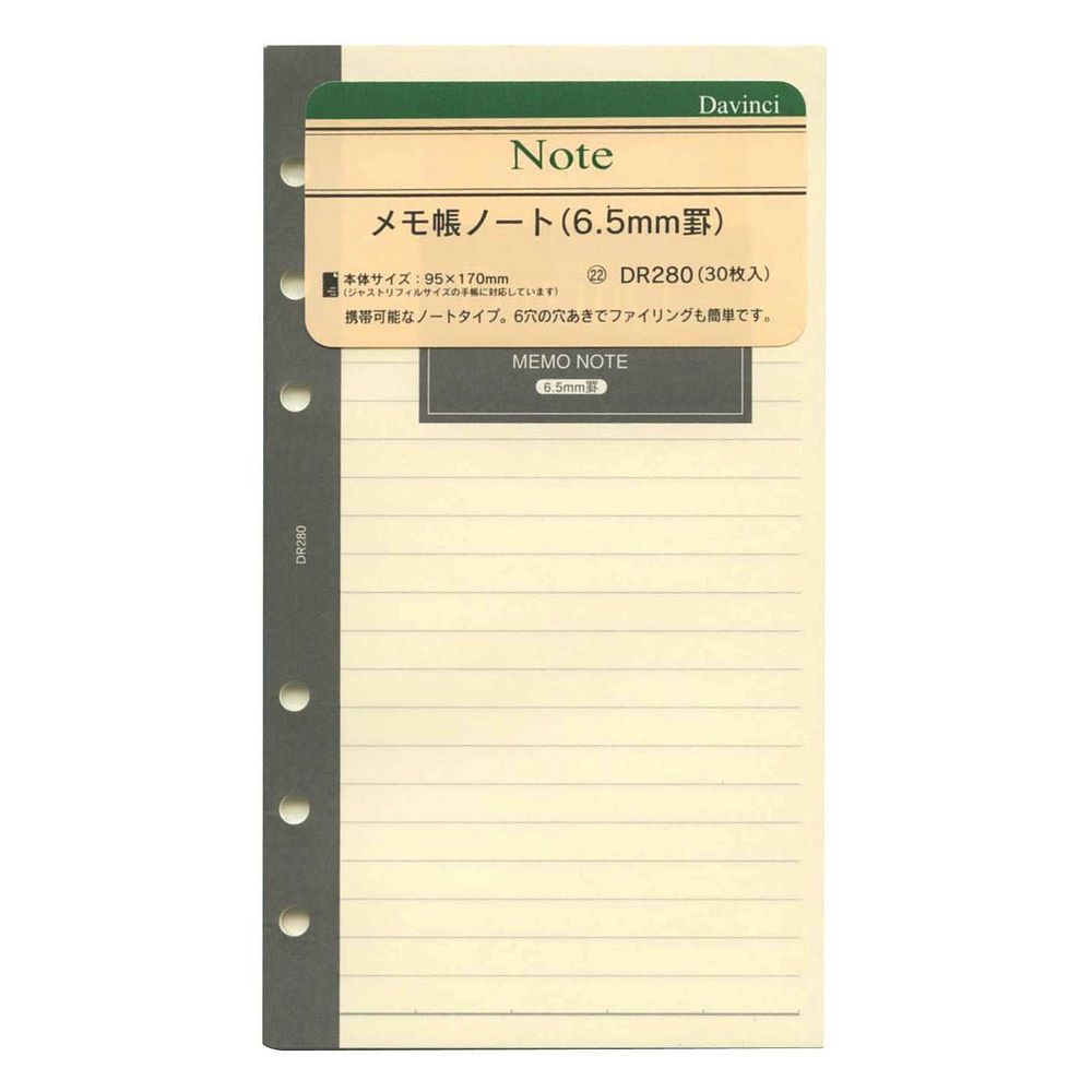 【メール便発送】レイメイ藤井 ダヴィンチ リフィル 聖書サイズ メモチョウノート DR280