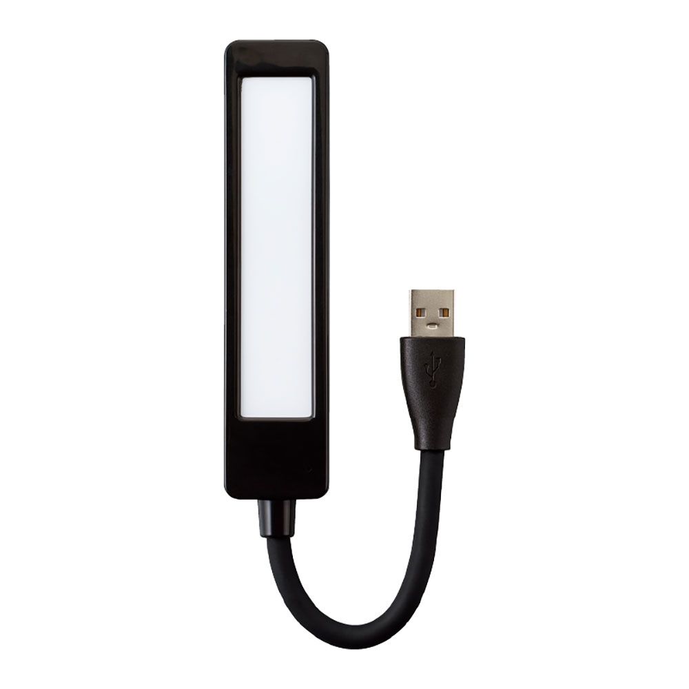 【メール便発送】ナカバヤシ VOICE LIGHT 音声操作ライト USB給電式 調光・調色 声で操作 卓上 ミニライト ブラック UA-065BK