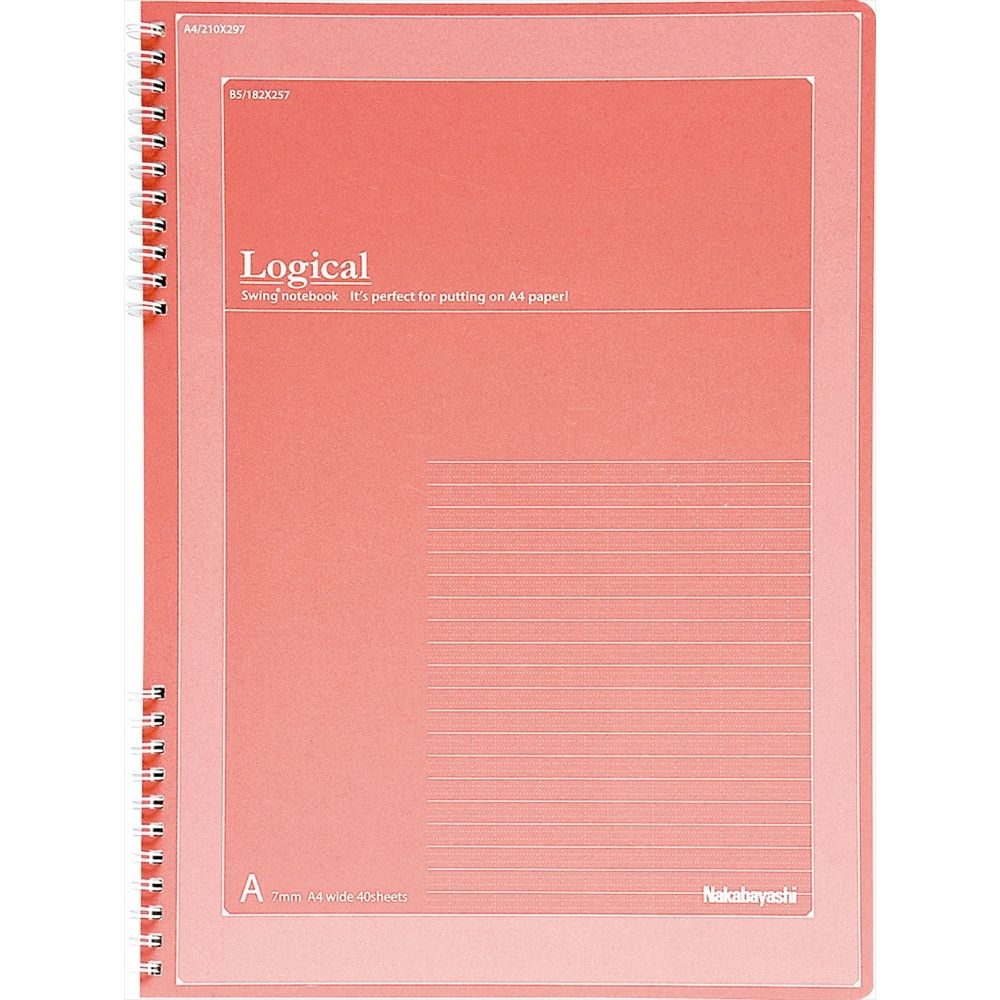 (まとめ買い)ナカバヤシ スイング・ロジカル Wリングノート A4ワイド A罫 NW-A401WA 〔10冊セット〕 【北海道・沖縄・離島配送不可】
