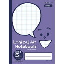 (まとめ買い)ナカバヤシ ロジカル・エアーノート(軽量ノート) 方眼5 A4 フェイス柄 バイオレット HA4-H501-V 〔10冊セット〕 【北海道・沖縄・...