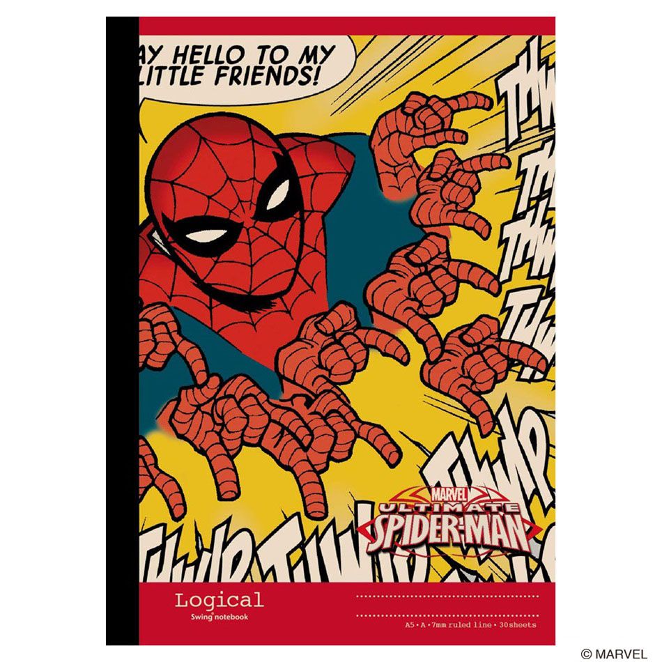 (まとめ買い)ナカバヤシ スイング・ロジカルノート A5 スパイダーマン アメコミシリーズ A罫 30枚 レッド ノS-129A-R 〔10冊セット〕 【北海道...